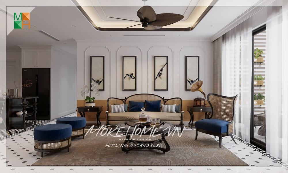 *Nội Thất Chung Cư Phong Cách Indochine: Hơi Thở Nghệ Thuật Tại Goldmark City